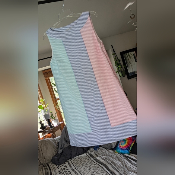 Vineyard Vines 145th Anniversary Kentucky Derby Blue and White Striped Dress - Picture 1 of 11